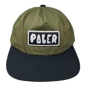 Poler Patch Snapback Hat Green One Size Adjustable Colorblock Outdoor